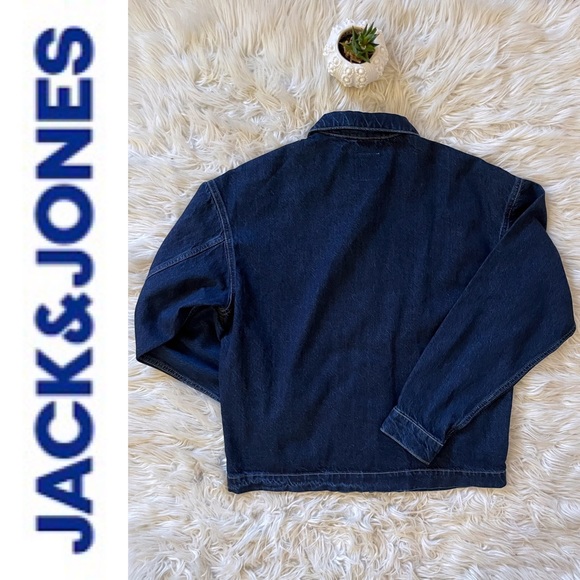 JACK & JONES Utility Denim Jacket, Sz M, zipper closure - Picture 12 of 16